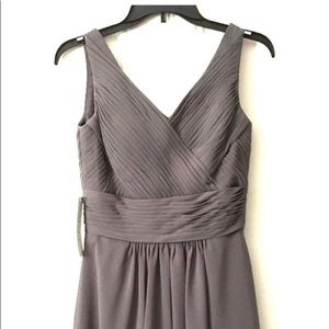 Azazie gray bridesmaid dress